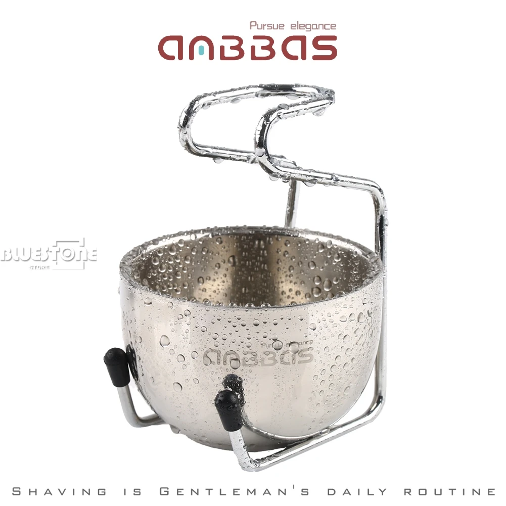 Уникальный дизайн из нержавеющей стали для бритья щетка подставка и чаша от Anbbas