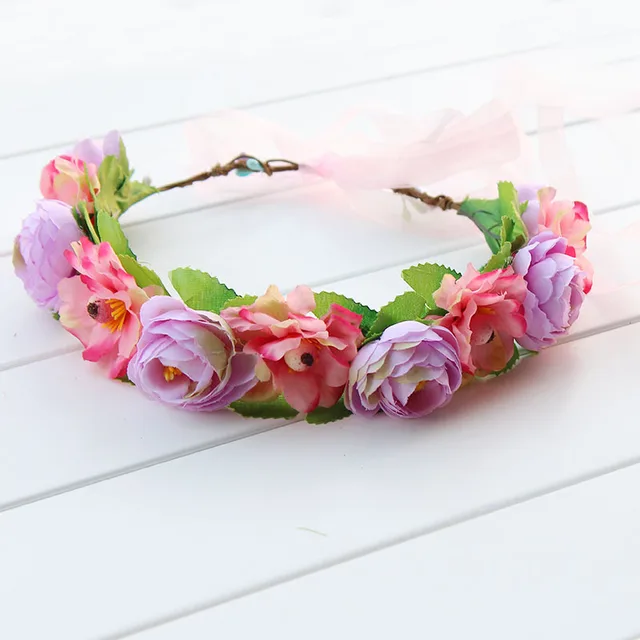 Rosa/Lila flor Pensamiento corona diadema bodas, Boho, rústico, guirnalda  de flores, Halo, desgaste del Festival, dama de honor, niña de las flores|flower  crown headband|crown headbandflower garland - AliExpress