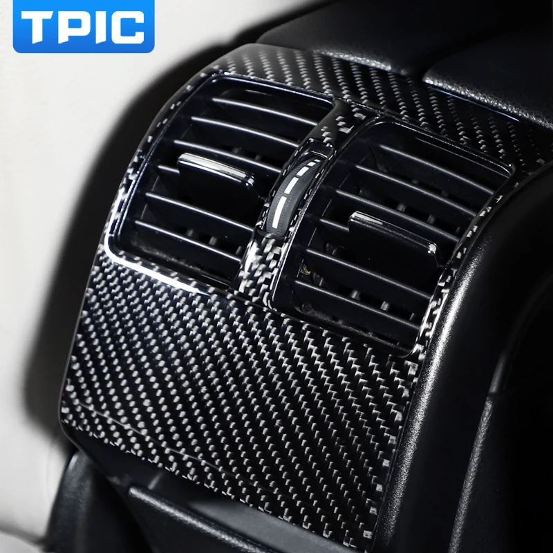 

TPIC For mercedes w204 C class Car Interior moulding Carbon Fiber Rear Air Condition Vent Cover Trim Air Outlet Decor Stickers