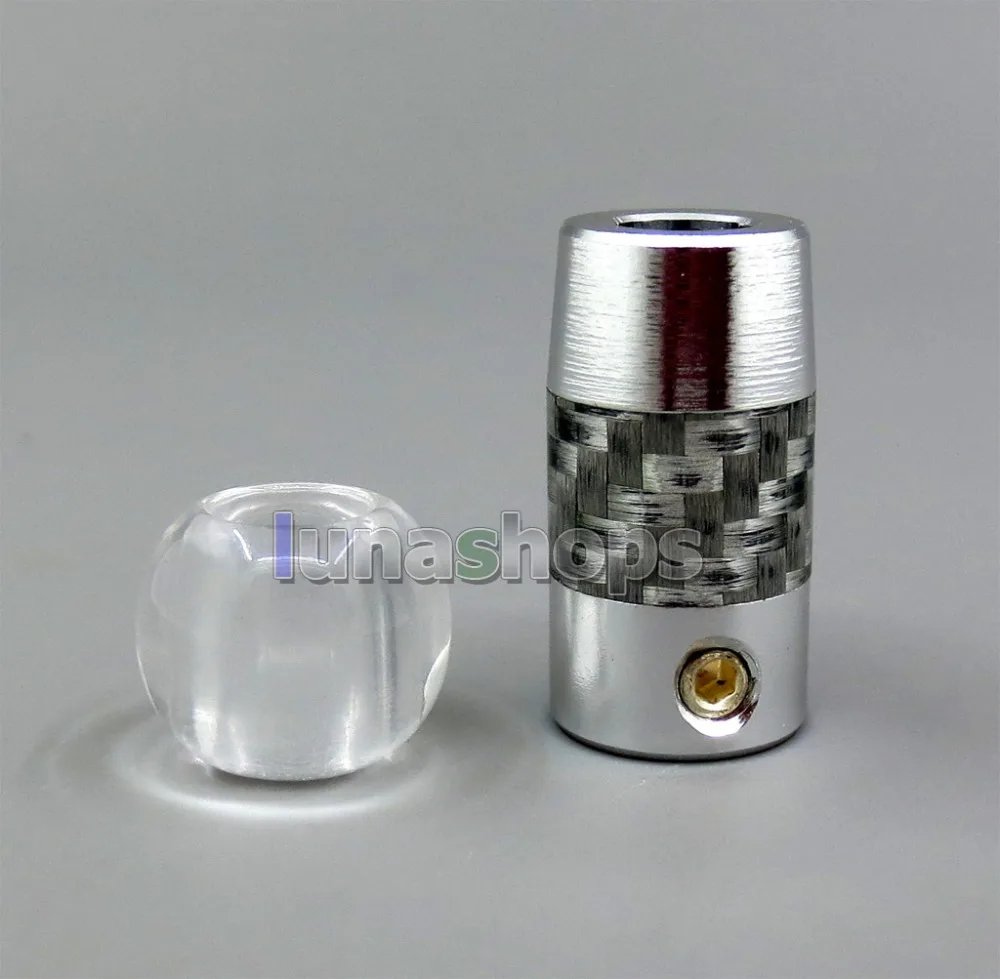 LN005421 Aluminium Alloy Carbon Super Light Headphone Earphone Cable Splitter Adapter Plug For DIY Custom