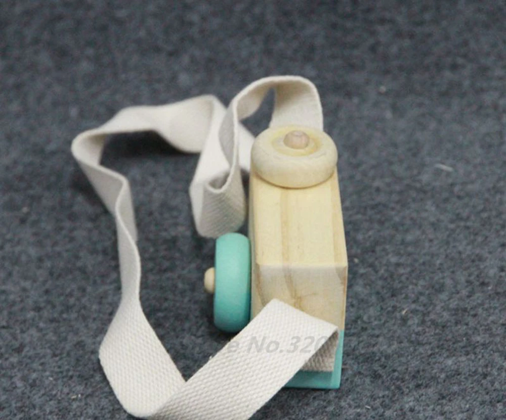 Toy Camera Cute Cartoon Baby Wooden Toy Kids Creative Neck Camera Photography Prop Decoration Children Playing House Tool (3)