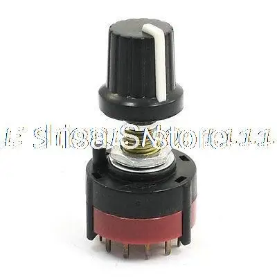 

2P5T 2 Pole 5 Position Single Wafer Band Selector Rotary Switch w Knob