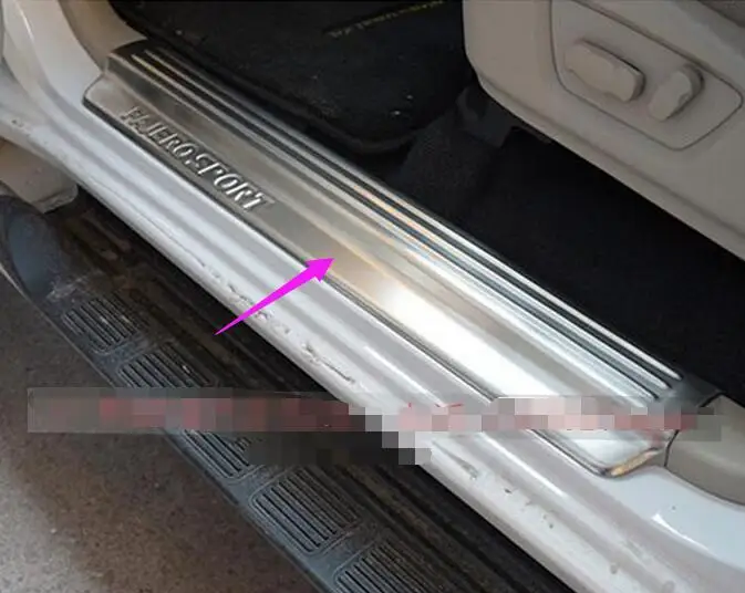 Как снять накладку порога паджеро 4 Car Styling Stainless Steel Scuff Plates Door Sill Welcome Pedal For Mitsubishi 