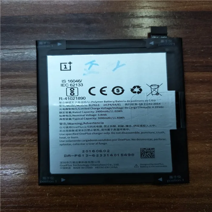 

3.8V batteries Rechargeable Li-ion Li-polymer Built-in lithium polymer battery for for oppo1+3 BLP613 BLP633
