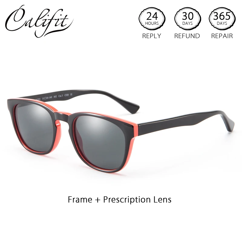 CALIFIT Oval Graduated Prescription Glasses Women Myopia Astigmatism Color Tint Degree Glasses