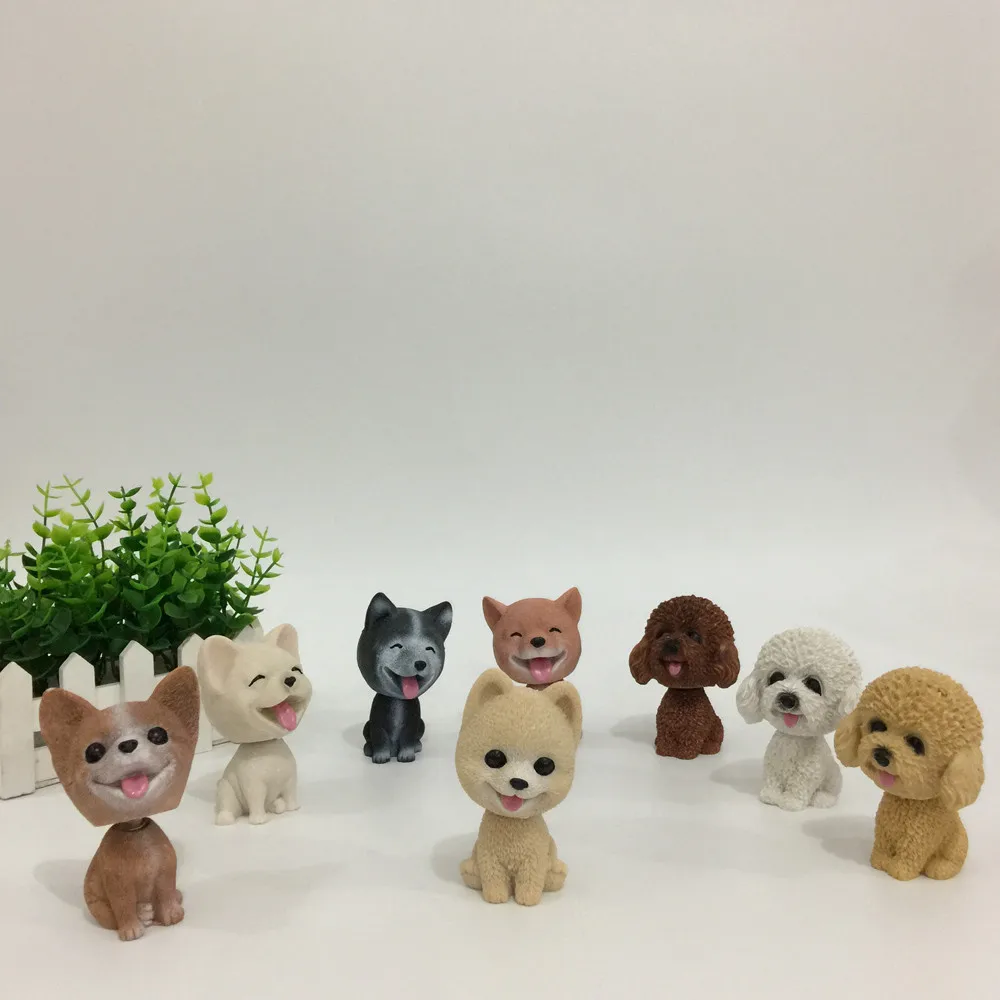 Животное качающийся анимированные Bobble Танцующая Игрушка Декор автомобиля кивая Смола щенок собака 5,2