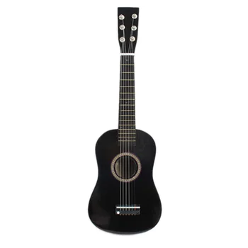 

black 23" Guitar Mini Guitar Basswood Kid's Musical Toy Acoustic Stringed Instrument with Plectrum 1st String