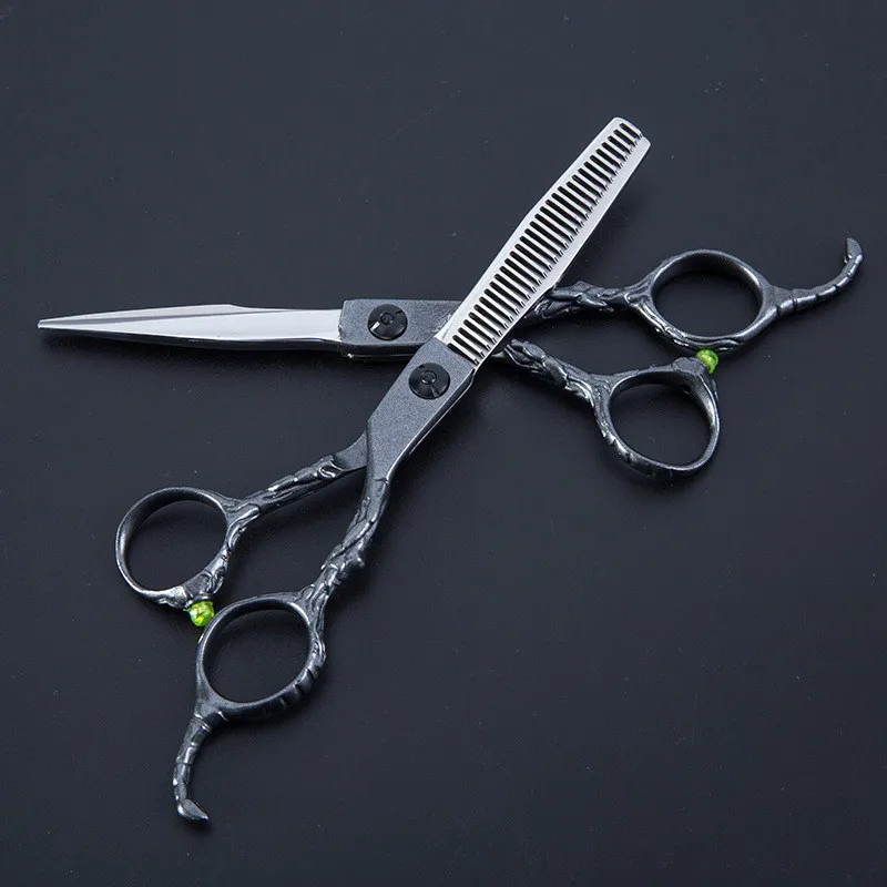 Индивидуальные профессиональные 6 дюймов серые ножницы для волос Скорпион сумка филировочные Парикмахерские ножницы для резки ножницы парикмахерские ножницы набор