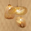 Plafonnier chinois en bambou fait à la main, design créatif d'asie du sud-est, éclairage d'intérieur de plafond, idéal pour un salon ou une salle d'étude ► Photo 2/6