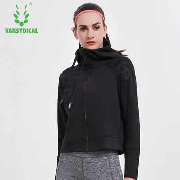

Winter Sports Running Yoga Jackets Tops Women's Zipper Embroidery Fitness Workout Hooded Windproof Sportswear