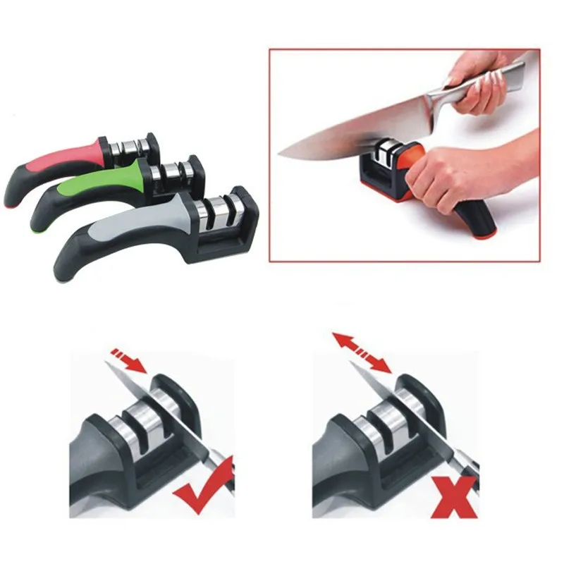 Sharpeners,Two Stages Diamond/Ceramic Kitchen Knife Sharpener/Sharpening Stone Household Sharpener Kitchen Knives Tools