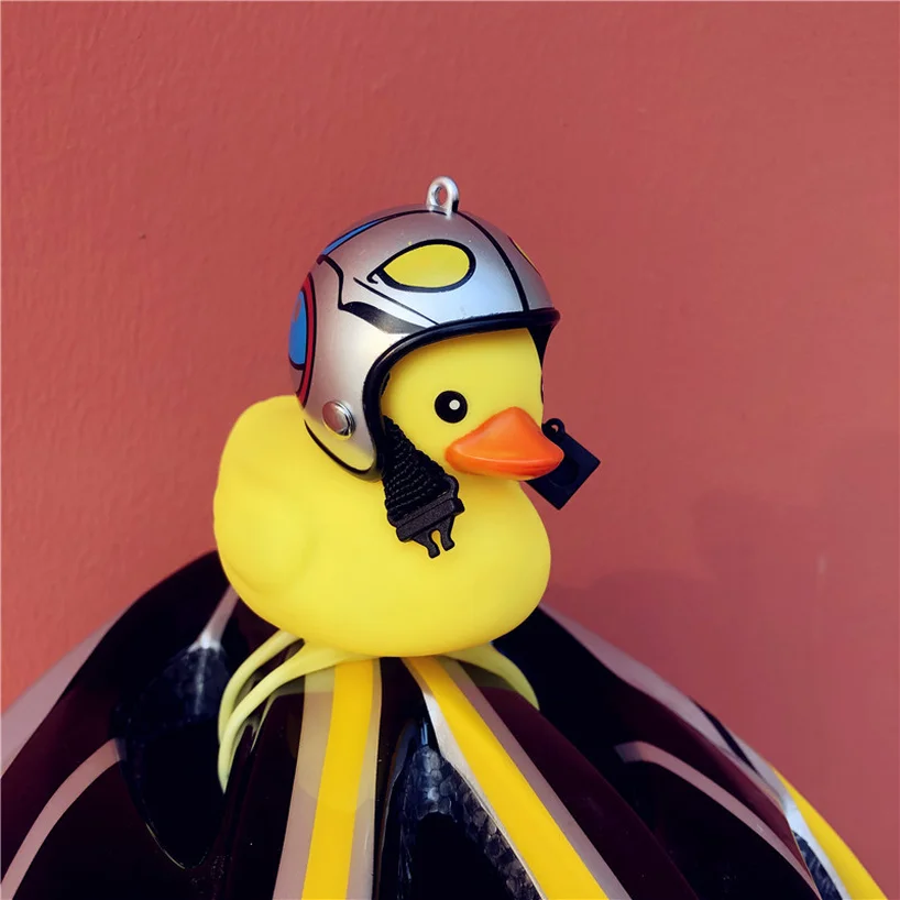 Small Bicycle Bell Yellow Duck Bicycle Light Head Lights Mountain Bike Handlebar Cartoon Ring Bike Accessories Ordingary Bell