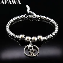 Модный серебряный браслет из нержавеющей стали для женщин, Круглый браслет из нержавеющей стали, ювелирные изделия, браслет BB1107A