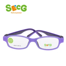 SECG Ультралегкая мягкая оправа оптическая близорукость детская оправа сплошная Съемная диоптрия детская оправа силиконовый ремешок очки lunetes