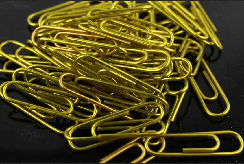 Golden Clips Pin 28mm Plain Gold Steel Paper Clip For Weddding Or