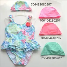 Детские купальники для маленьких девочек принцесса сиамские купальник Line Drawing Цветок Купальник для 2-8 лет