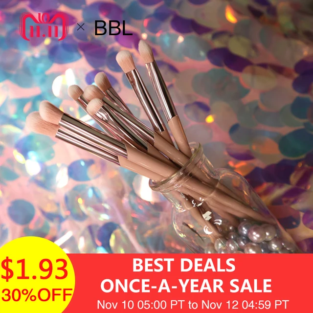 BBL 1 قطعة الوردي ماكياج العين فرشاة ظلال مزج التظليل تجعد مستدق تمييز فرشاة الجمال الضروري المكياج فرش