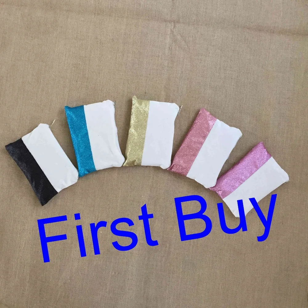

100pcs/lot 14 Colors Mixed New design fashion high quality stylish Glitter Canvas cotton Cosmetic Glitter bags
