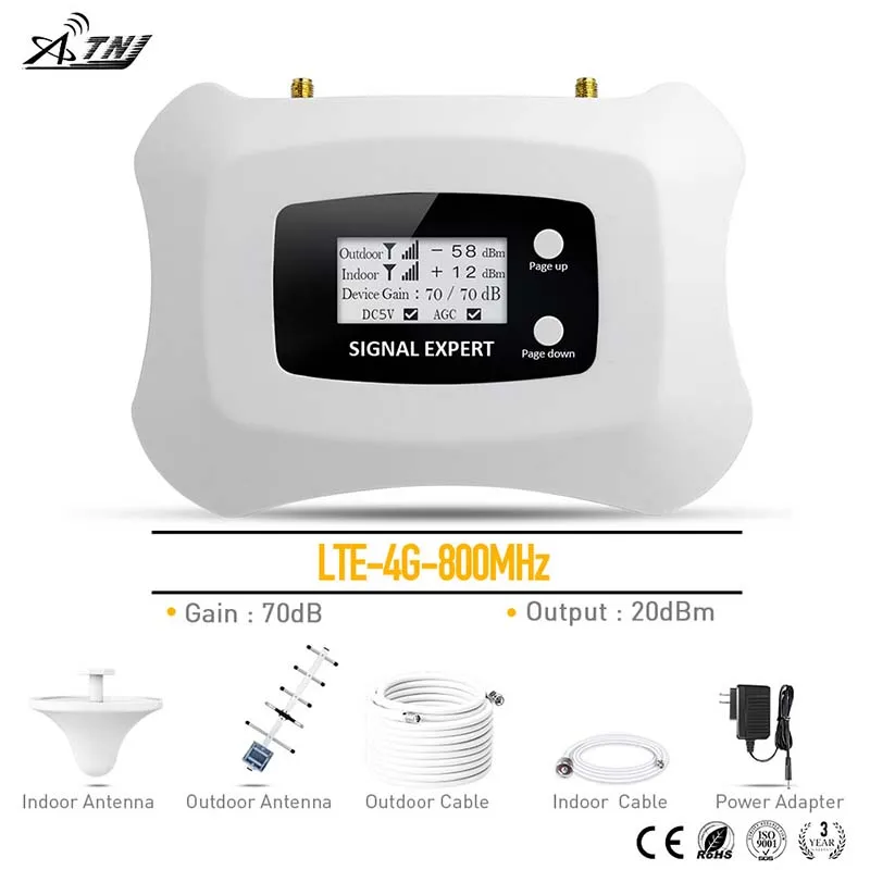 

4G LTE 800MHz Cellular Signal amplifier MTS Beeline Vodafone Band20 4G Mobile Signal Booster 4G signal repeater for RU area