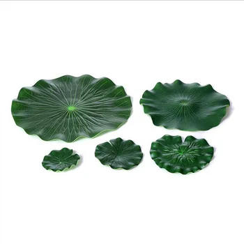 

(5 Pcs/Lot) Dark Green Lotus Leaves Real Touch Artificial EVA Water Lily Flowers Home Decoration