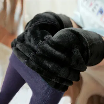 

2019 Winter Women Leggings inside Thicken Fur Warm Leggings Girls Fleece Legging Pants Female Velvet Leggins Dropshipping D270