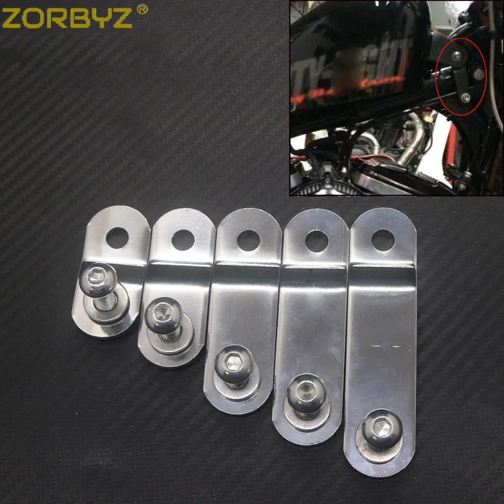 ZORBYZ Motorcycle Chrome 1 3'' 28 76mm Gas Fuel Tank Lift Kit For