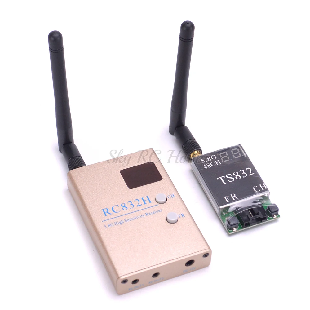 

48 Channels 5.8Ghz 600mW Wireless AV A/V Transmitter TS832 Receiver RC832H RC832 Tx & Rx Set For FPV RC Drones Plane