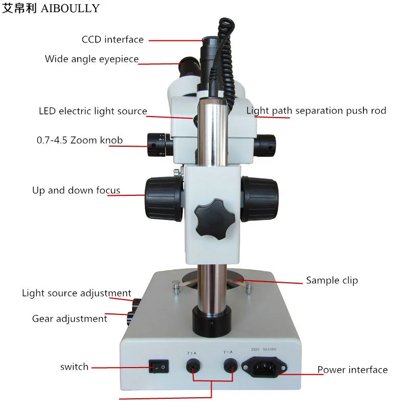 9 9 times magnification stereoscopic microscope with upper and ... 9 9 times magnification stereoscopic microscope with upper and ...