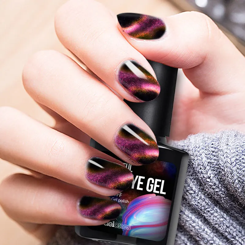 УФ лак для ногтей Modelones 3D двойной Магнитный Светодиодный Хамелеон отмачиваемый