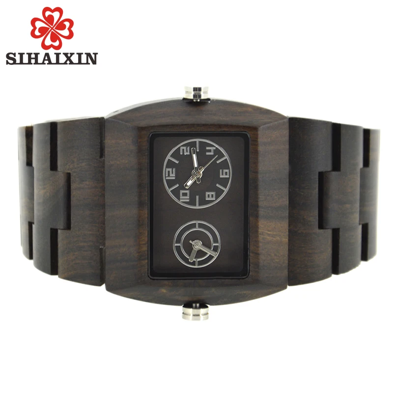 Wood Multifunction Quartz Mens Watches13