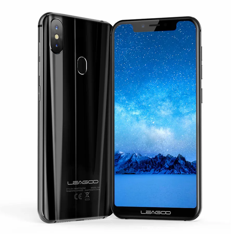 Leagoo S9 4G LTE u-образный мобильный телефон Android 8,1 MTK6750 Восьмиядерный 5,8" HD+ ips 4 Гб ram 32 Гб rom 13,0 МП отпечаток пальца