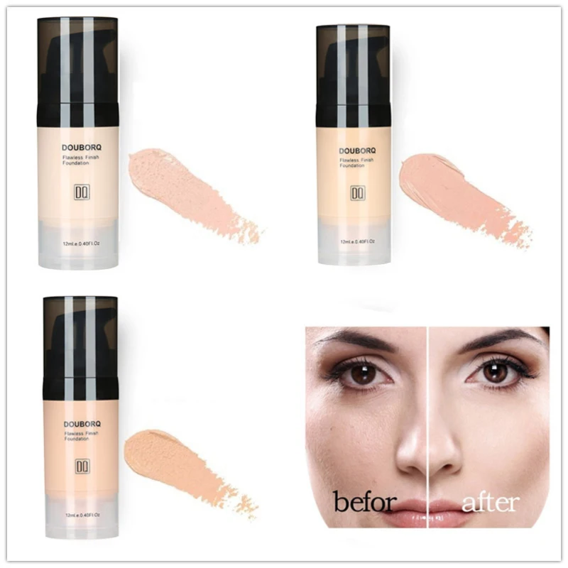 Hot Sale Liquid Foundation Concealer Effectively Reduces Dark Circles Brighten Skin Color Waterproof Makeup BB Cream TSLM1