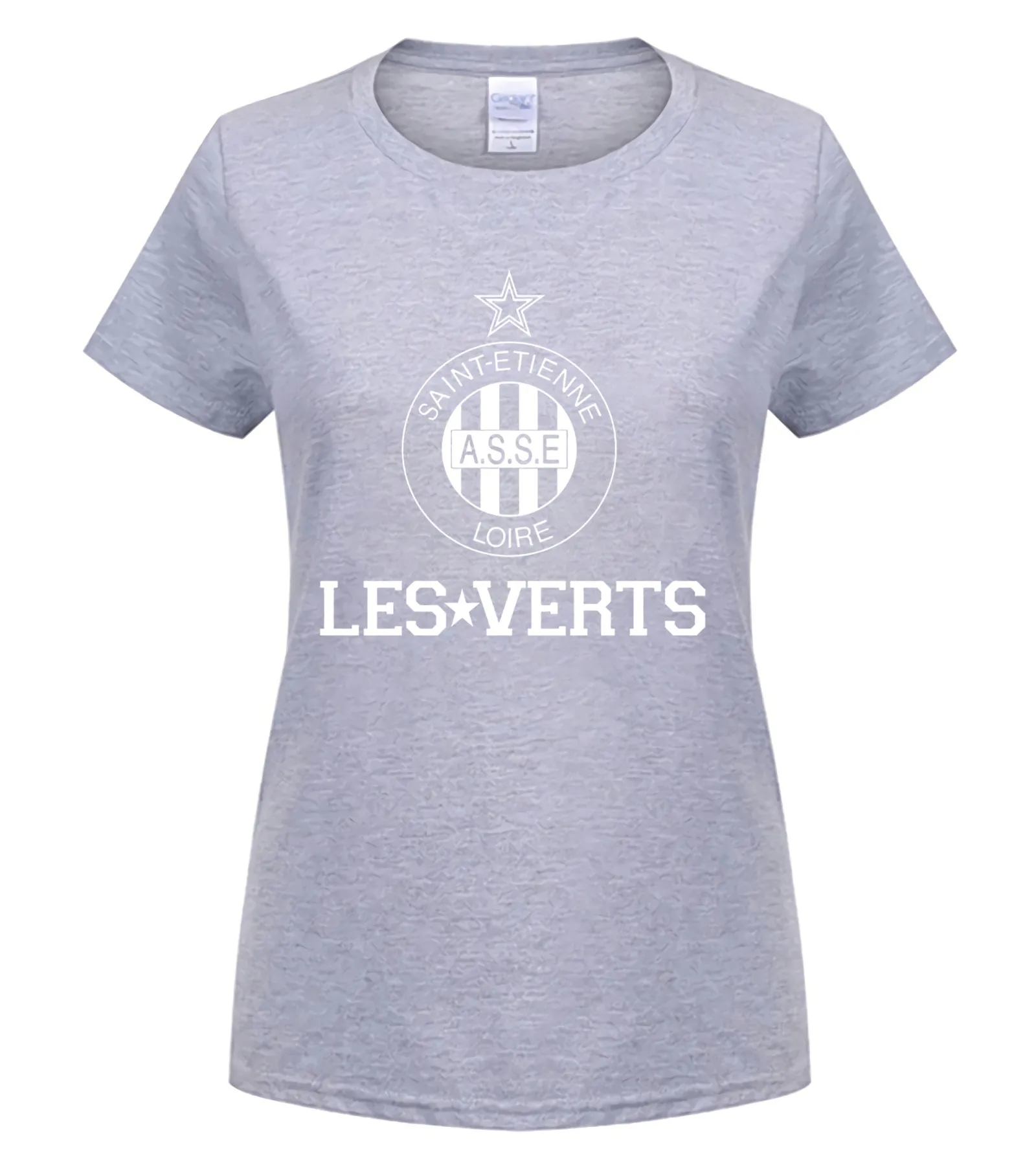 Футболка Francia Ligue COME ST Etienne fan club di St Etienne Camiseta verde Les Verts Loic Perrin Bryan Dabo(159 - Цвет: women Light grey