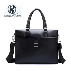 2017 KuQiDaiShu из модного кожзаменителя Для мужчин сумка мешок коммерческих мужской сумки Для Мужчин's Повседневное сумка Портфели ноутбука