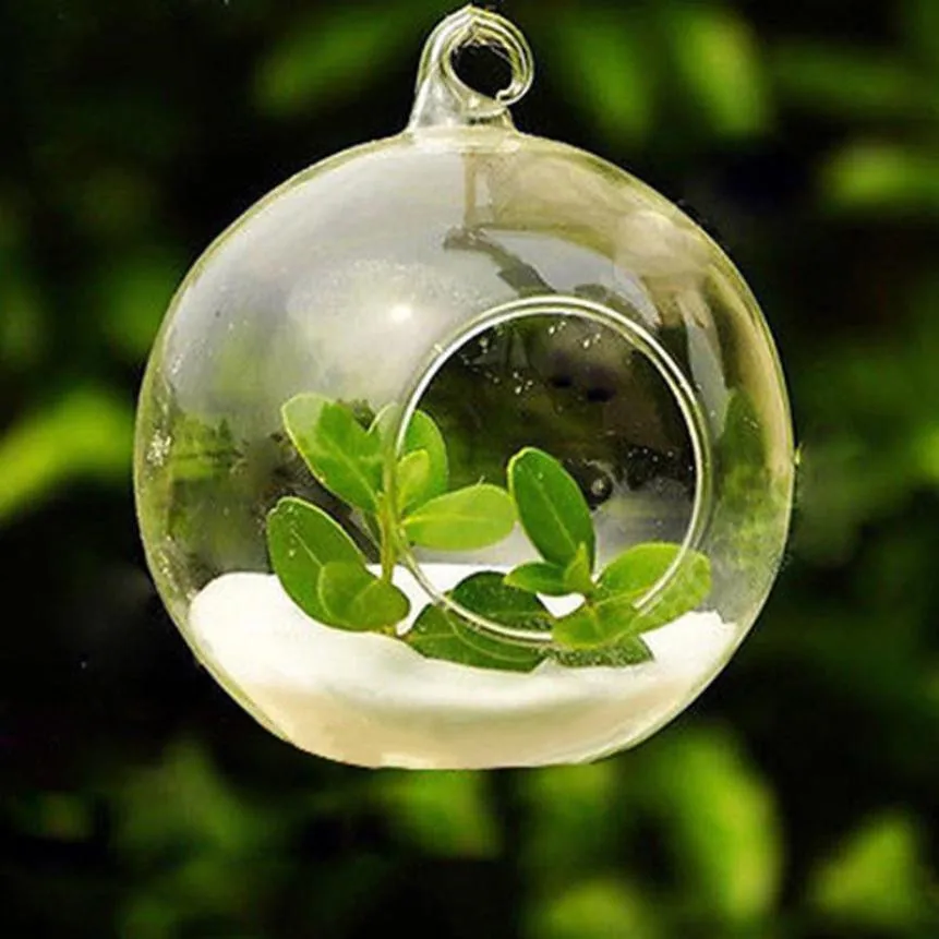 1PC 60/80/120MM Hanging Tealight Holder Glass Globes Terrarium Wedding