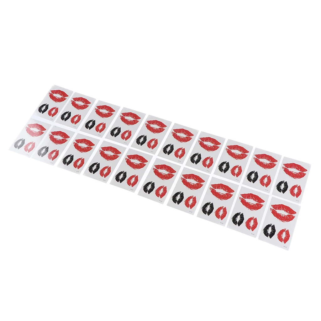 20x Removable Temporary Tattoo Lip Body Art Tattoos Sticker Waterproof