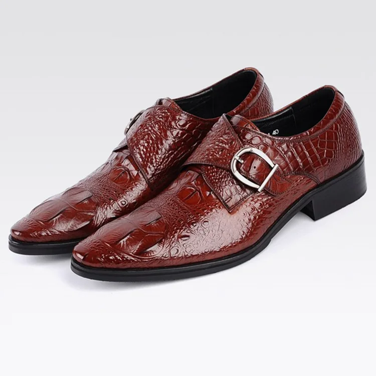 Merkmak/Модная Мужская официальная обувь; Высококачественная дышащая обувь из искусственной кожи; мужские деловые модельные лоферы; свадебные туфли оксфорды - Цвет: wine Red