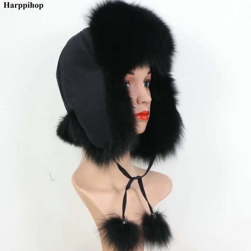 

2019 100% fashion new style winter Russian natural real fox fur hat hot sale women warm good quality genuine real fox fur cap
