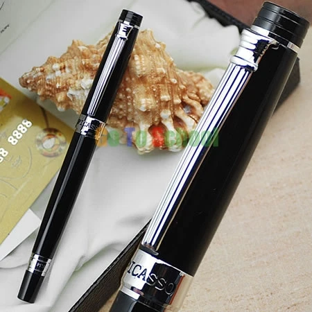 

PICASSO 917 ROMAN HOLIDAY BLACK MEDIUM NIB FOUNTAIN PEN WITH ORIGINAL BOX FREE SHIPPING