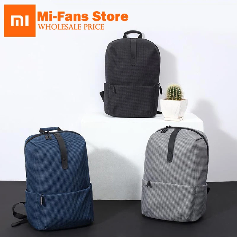 Новинка оригинальная модная школьная сумка Xiaomi Задняя 600D из полиэстера прочный