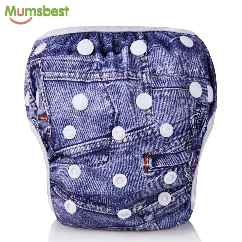 

[Mumsbest] Baby Swim Diapers One Size Adjustable Washable Nappies Pool Pant Swim Waterproof Cloth Diaper Cover for baby 3 - 15kg