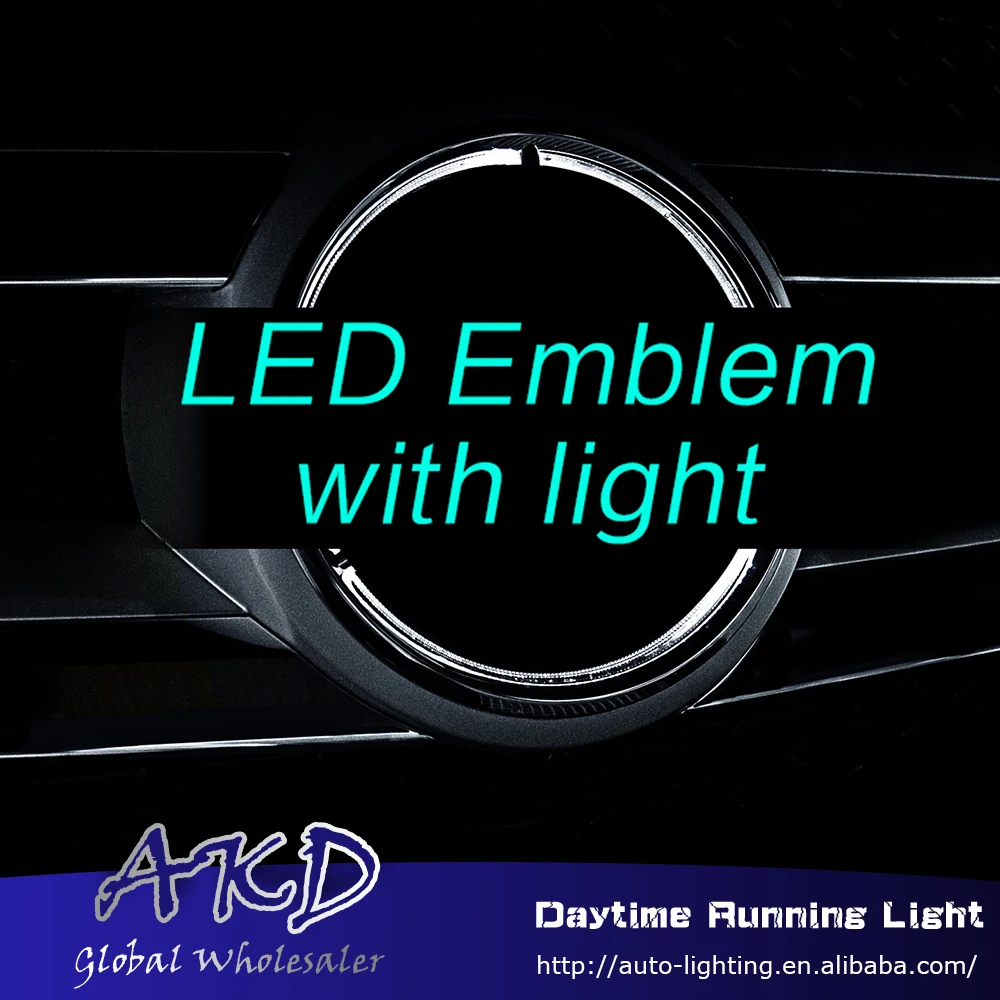 

Car Styling for Mercedes-benz led emblem light for benz ML W166 ML320 ML350 ML400 ML500 ML63 led logo light embelem led drl