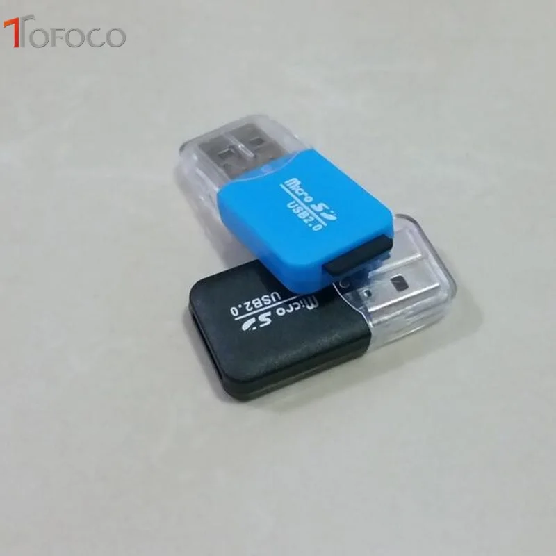 TOFOCO 20 шт./партия высокоскоростной 2,0 Мини Micro SD T-Flash TF M2 USB считыватель карт памяти Пластиковый USB кард-ридер