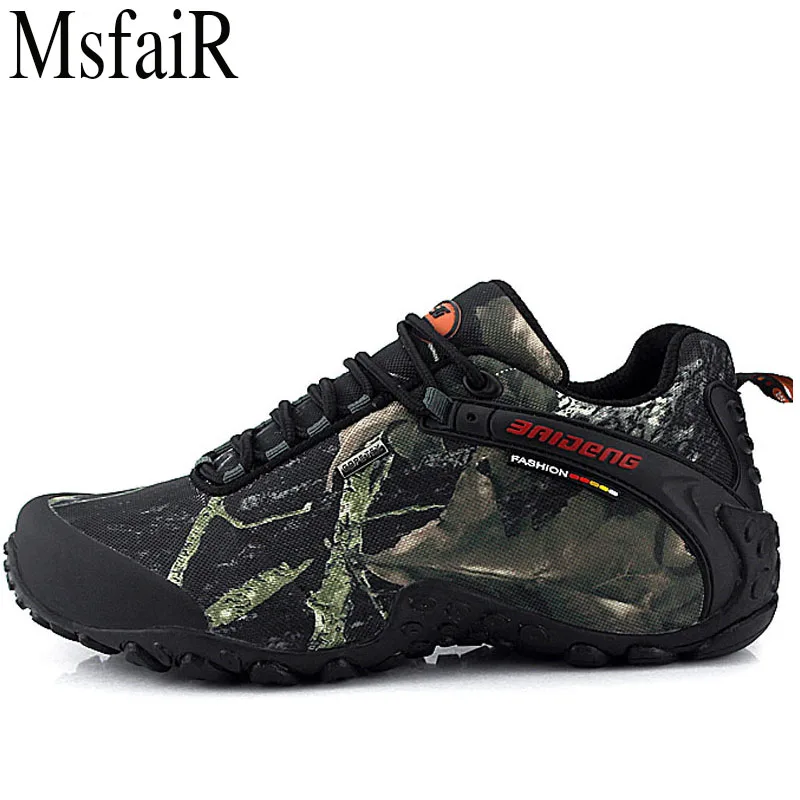 

MSFAIR Outdoor Hiking Shoes For Men Mountaineering Climbing Mountain Sports Brand Hunting Trekking Breathable Men's Sneakers