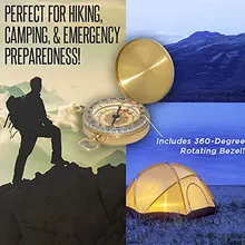 Чистый медный Раскладушка Компас со светящимися карманными часами компас портативный открытый многофункциональный металлический измерительный инструмент линейки