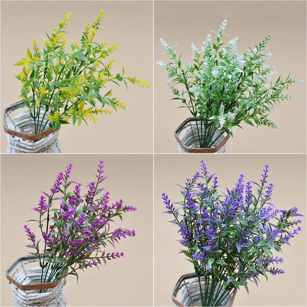Buy 35cm 7 Heads Artificial Lavender Plants Fake
