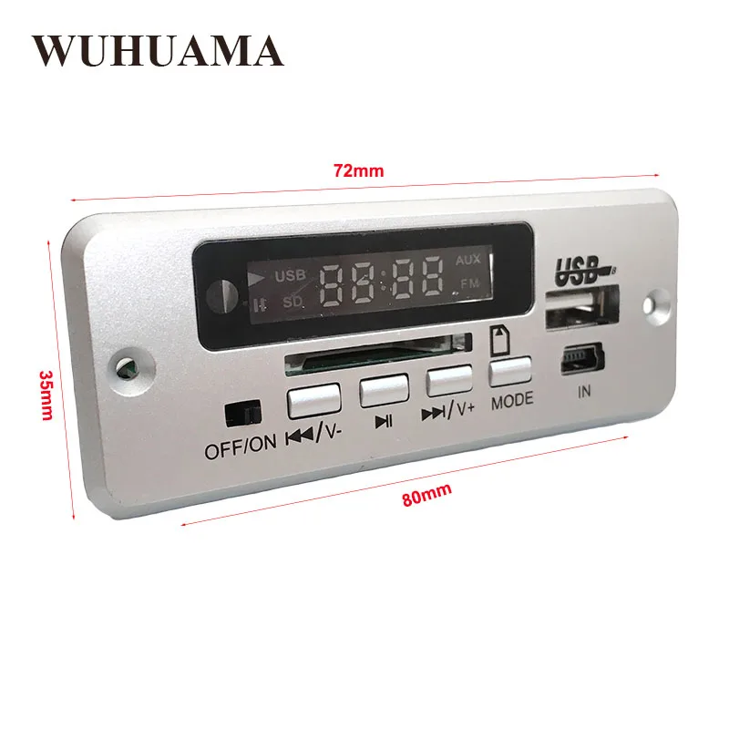 Оптовая продажа автомобильная плата декодирования громкой связи Bluetooth MP3 WMA 3 7 ~ 5 В
