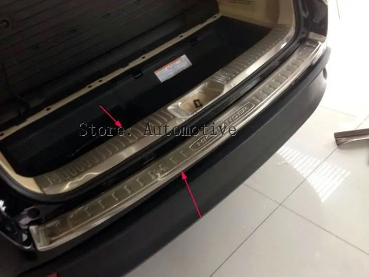 

Car styling Stainless steel Rear Bumper Protector Sill plate cover 2pcs For Toyota Highlander 2014 2015 2016 2017 2018
