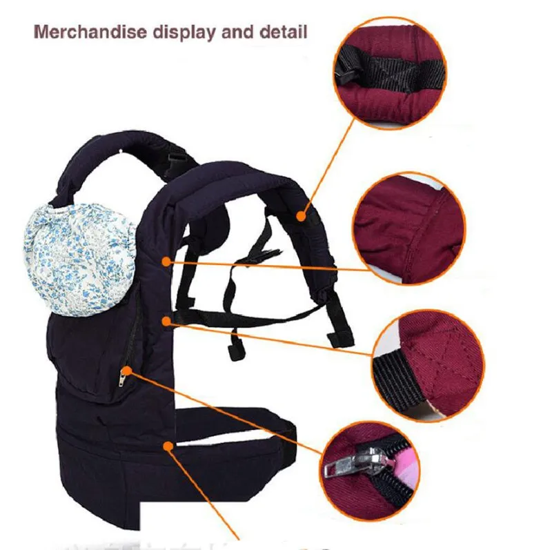 MOTOHOOD Baby Wrap Carrier Newborn Kids Rider Comfort Backpack Ergonomic Adjustable Wrap Sling Infant Kangaroo Pouch 15kgs (1)