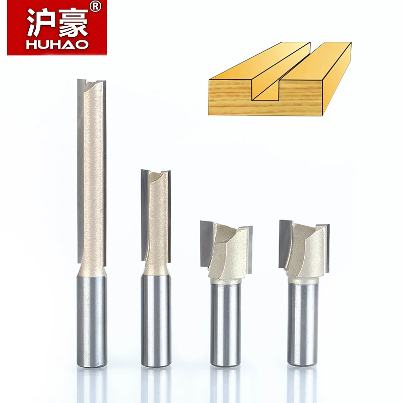 1/2" or 1/4" Shank Woodworking Milling Cutter Shank Straight Metric Router Bit 